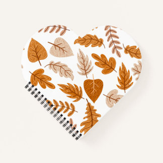 Aesthetic Autumn Leaves, Fall Theme Pattern Notebook