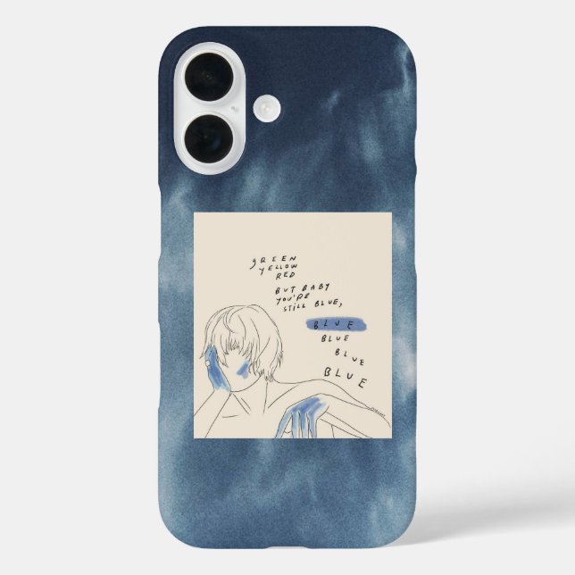 aesthetic azure phone case (Back)