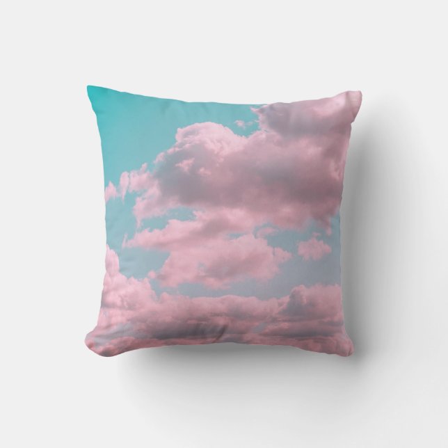 Aesthetic background with beautiful turquoise sky  cushion (Front)