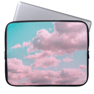 Aesthetic background with beautiful turquoise sky laptop sleeve