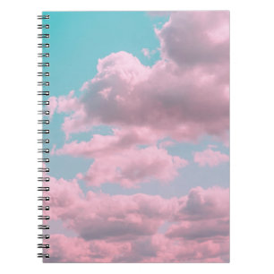 Aesthetic background with beautiful turquoise sky notebook