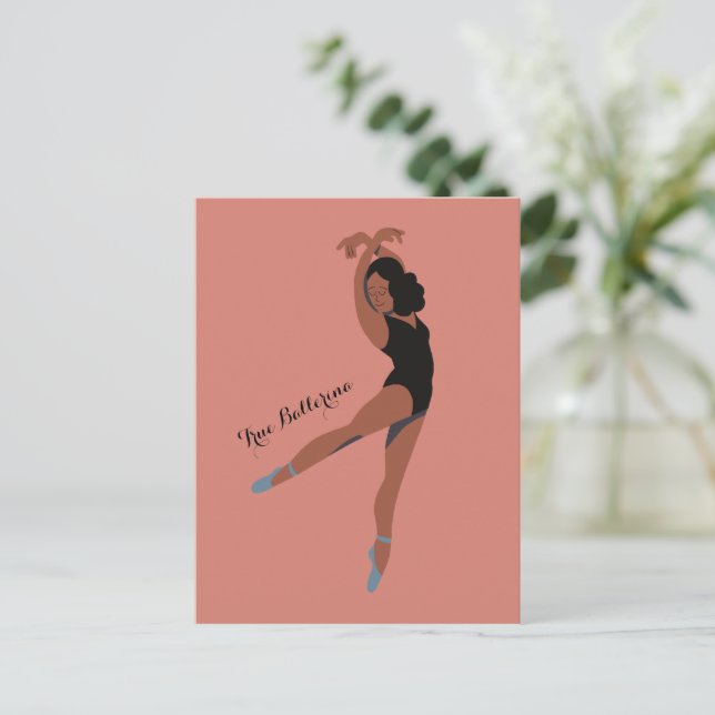 Aesthetic Ballet Dancer  Postcard (Standing Front)