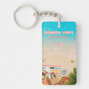 Aesthetic Beach Summer Acrylic Keychain