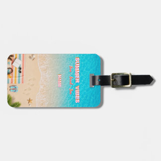 Aesthetic Beach Summer Luggage Tag