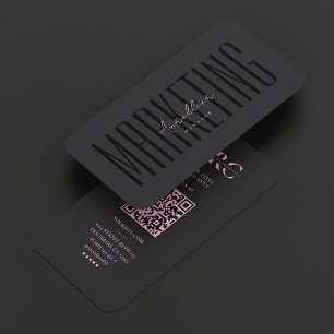 Aesthetic Beauty Professional Marketing Black Pink Business Card