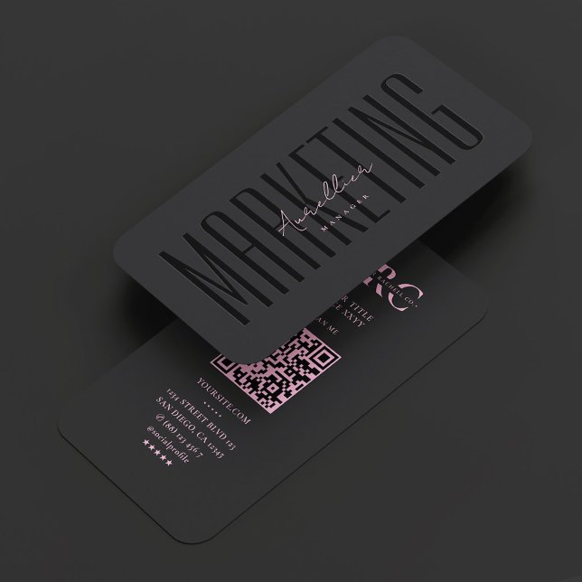 Aesthetic Beauty Professional Marketing Black Pink Business Card (Aesthetic Beauty Professional Marketing Black Pink Business Card
)
