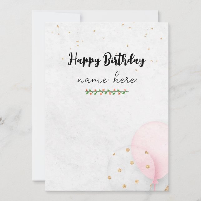 Aesthetic Birthday Card  (Front)