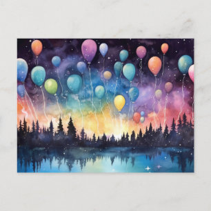Aesthetic Birthday Lake Landscape Greeting Card