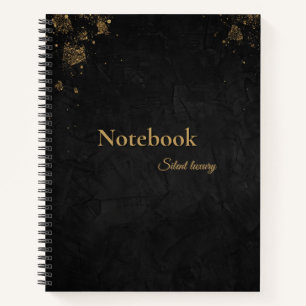 Aesthetic Black Hardcover Notebook