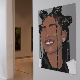 Aesthetic Black skin girl, Marsai Martin smile art Poster