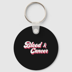 Aesthetic Blood Cancer Awareness Red Ribbon Tee Me Key Ring