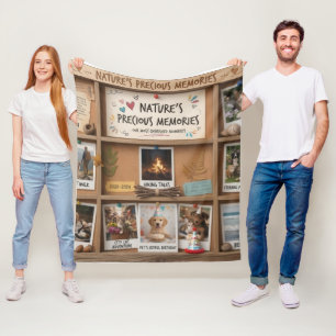 Aesthetic Blurred Nature & Pets Memory Box Fleece Blanket