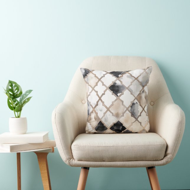 Aesthetic Bohemian Geometric Patterned  Cushion (Chair)