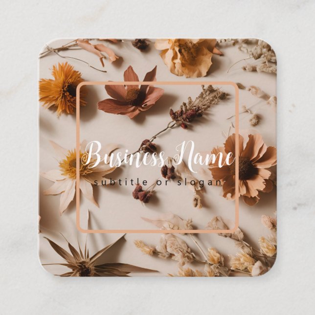 Aesthetic | Boho | Dried Floral | Business Card (Front)