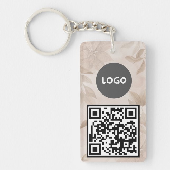 Aesthetic Brown Background Business Single-Sided Key Ring (Front)