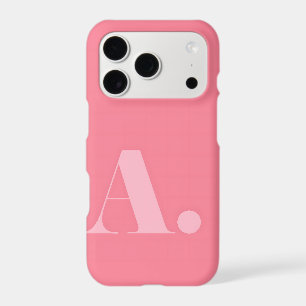 Aesthetic Bubblegum Pink Minimalist Initial Letter