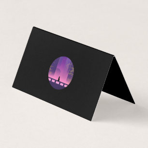 Aesthetic buisness card of NYC with cat
