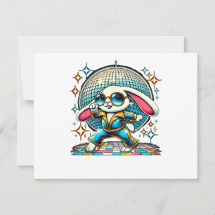 Aesthetic Bunny Disco Invitation