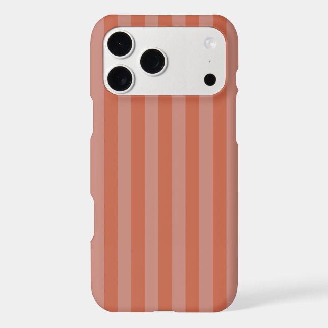 Aesthetic Burnt Orange Stripes Minimalist Pattern (Back)