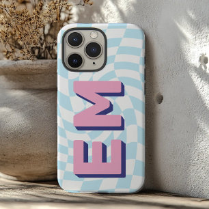 Aesthetic chequerboard Trendy Monogram iPhone 16 Pro Max Case