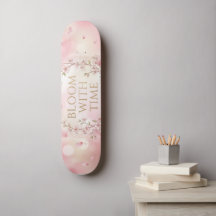 Aesthetic Cherry Blossom Skateboard -