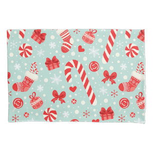 Aesthetic Christmas Pattern Candy Pillowcase