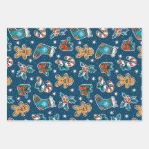 Aesthetic Christmas Pattern Santa Candy