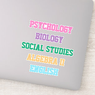 Aesthetic Class Name School Subject