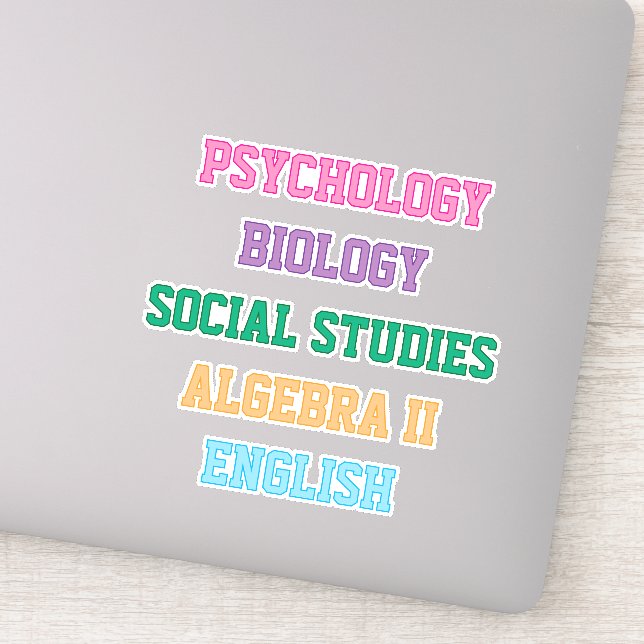 Aesthetic Class Name School Subject (Detail)