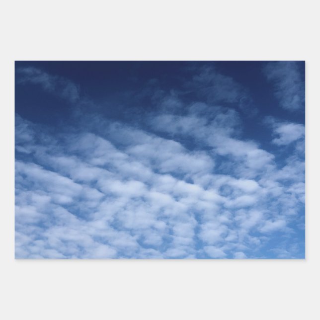Aesthetic Clouds Wrapping Paper Flat Sheet Set (Front)