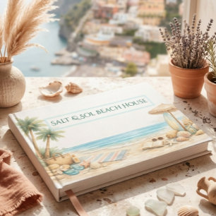 Aesthetic Coastal Calm Modern Soft Beach Resort Guest Book