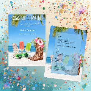aesthetic coastal cowgirl bachelorette weekend  invitation