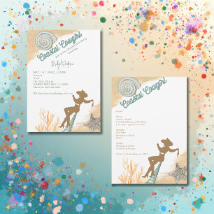 aesthetic coastal cowgirl bachelorette weekend invitation