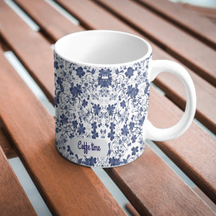 Aesthetic Coffee Time Floral Mug