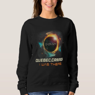 Aesthetic Colorful Total Solar Eclipse 2024 Quebec Sweatshirt