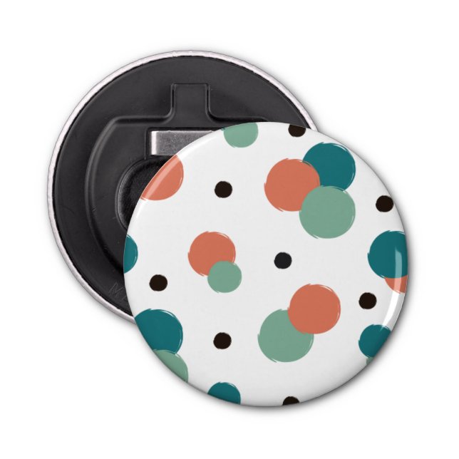 Aesthetic Colourful Dots Bottle Opener (Front)
