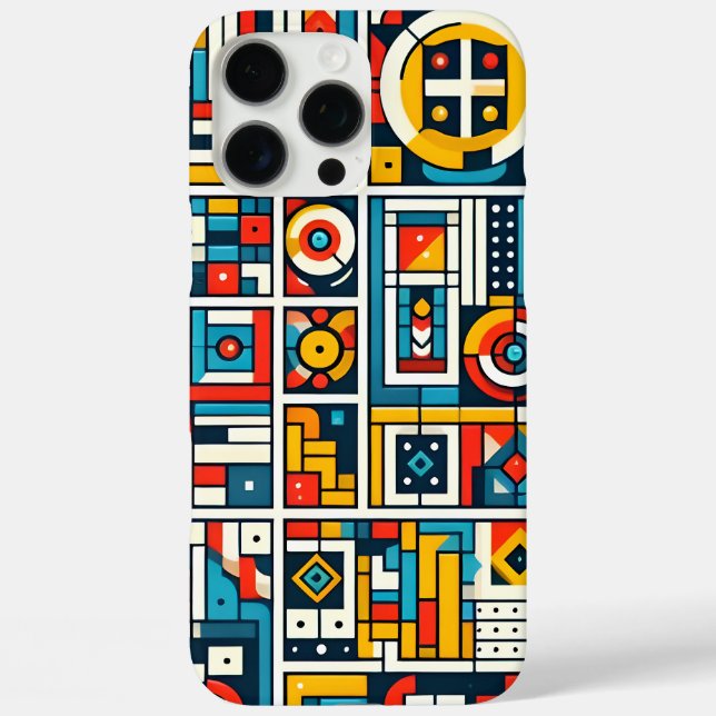 Aesthetic Colourful Geometric Pattern Case-Mate iPhone Case (Back)