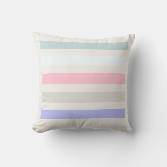 Aesthetic colourful  Lines Modern Square Pillow (Front)