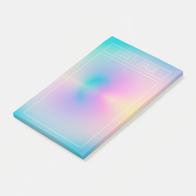 Aesthetic Colourful Positive Aura Gradient Post-it Notes (Angled)