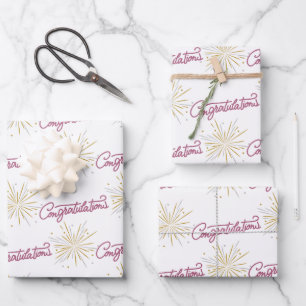 Aesthetic Congratulations Wrapping Paper