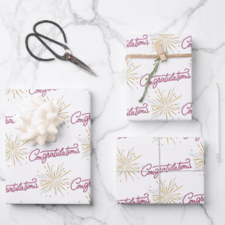 Aesthetic Congratulations Wrapping Paper