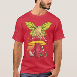 Aesthetic Cottagecore Frog Mushroom Fungi Fairycor T-Shirt