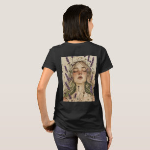 Aesthetic Cottagecore Girl with Wildflowers Art T-Shirt
