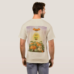 Aesthetic Cottagecore UFO Pumpkin Abduction Waterc T-Shirt