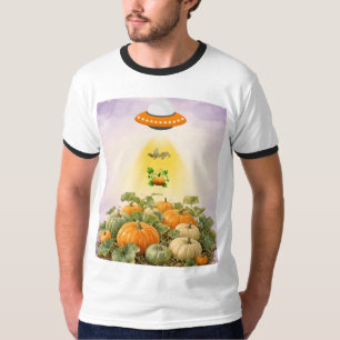 Aesthetic Cottagecore UFO Pumpkin Abduction Waterc T-Shirt
