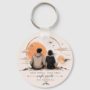 Aesthetic Couple Keychain/Charm Key Ring