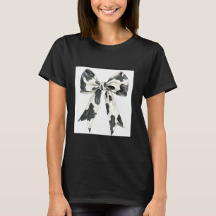 Aesthetic Cow Print Bow  Cow Print black and white T-Shirt
