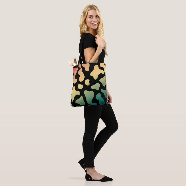Aesthetic cow print tote bag (On Model)