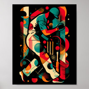Aesthetic Cricketer On Athletic Sports Cricket Poster