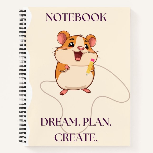 Aesthetic cute Hamster notebook  (Front)